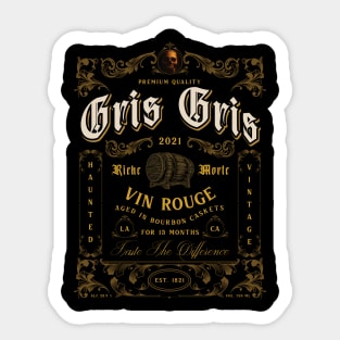 Gris Gris wine label v2 Sticker